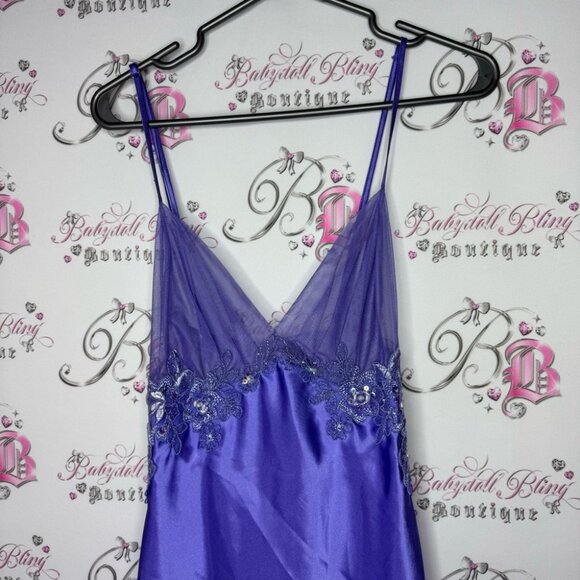 Intimate attitudes dress maxi long open back criss cross mermaid back style mesh - Picture 2 of 16